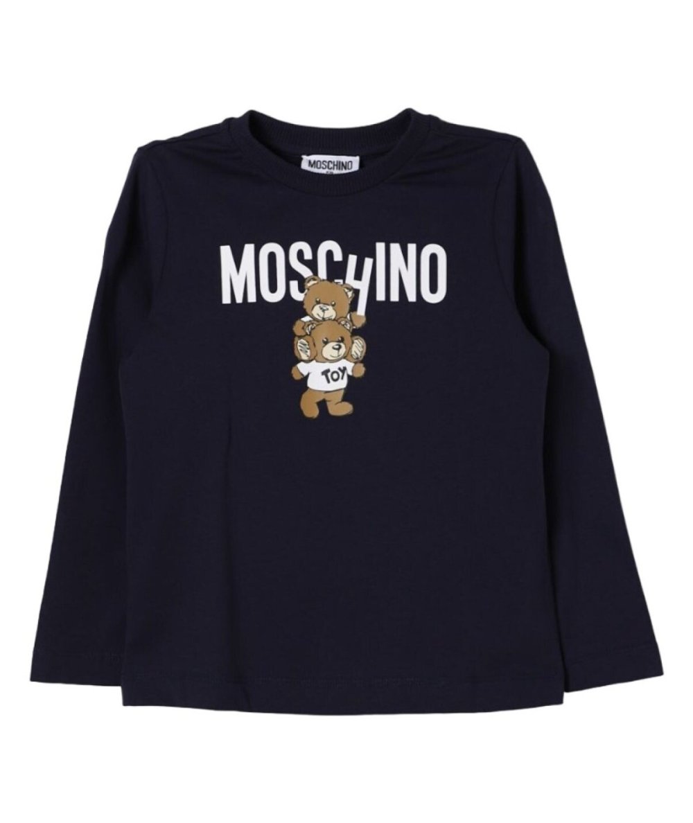 T-Shirt Manica Lunga con Stampa Teddy Bear Bambino