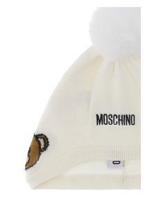 Cappello con Pompon Lavorazione a Maglia Neonata