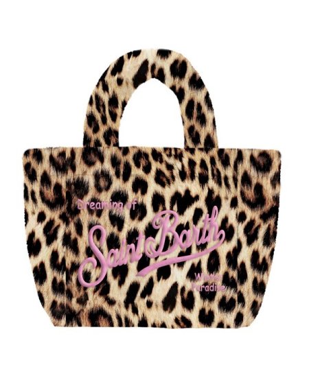 Borsa Colette Fur Leopardy con Ricamo Logo