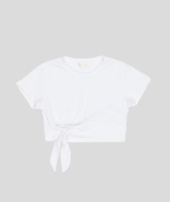 T-shirt Bambina Bianca con Nodo