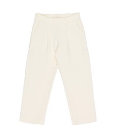 Pantaloni Bambina Crema con Piega