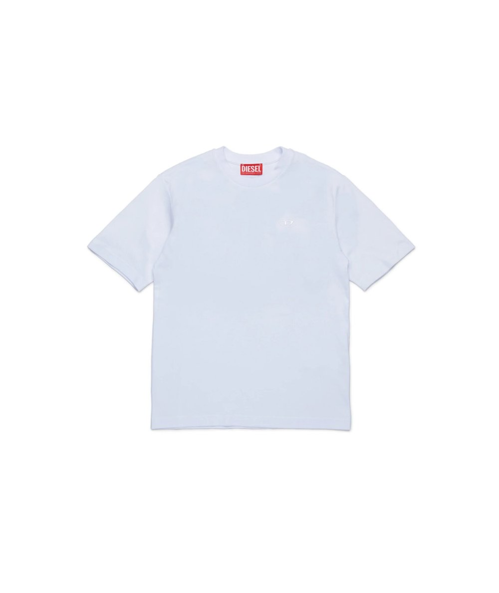 T-shirt Maniche Corte con Maxi Logo Oval D Bambino