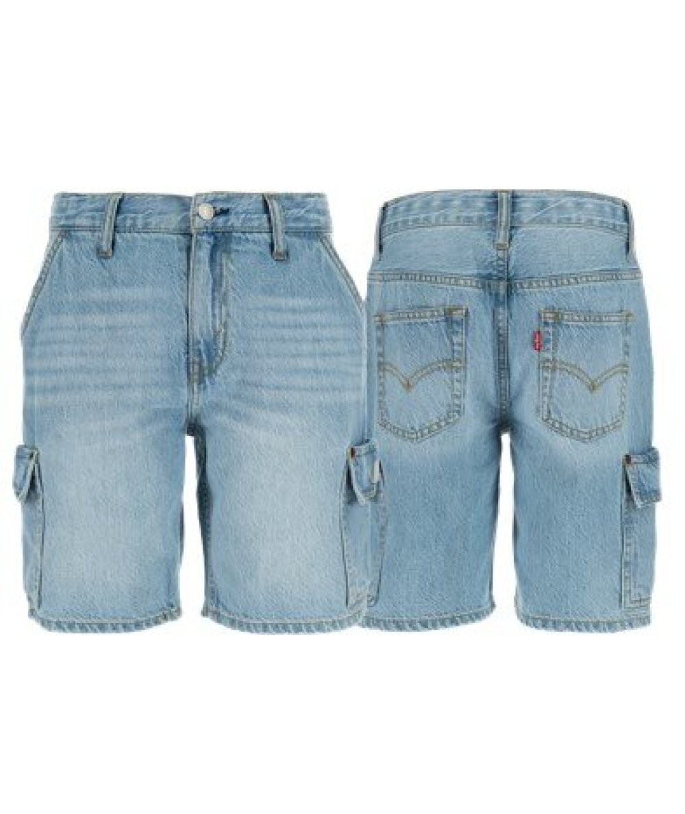Pantaloni Corti Bambino  Blu Denim con Tasche