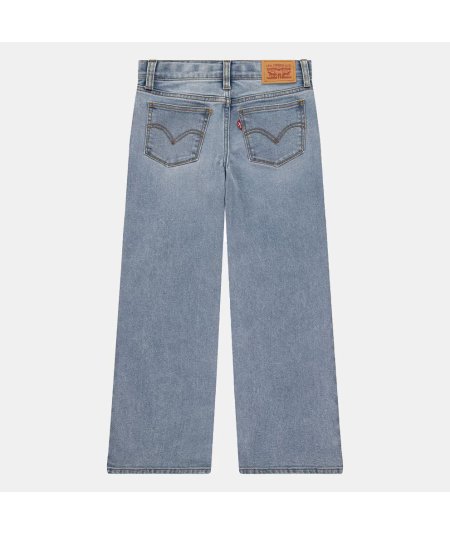 Jeans Bambina  Blu Denim con Cuciture Contrastanti