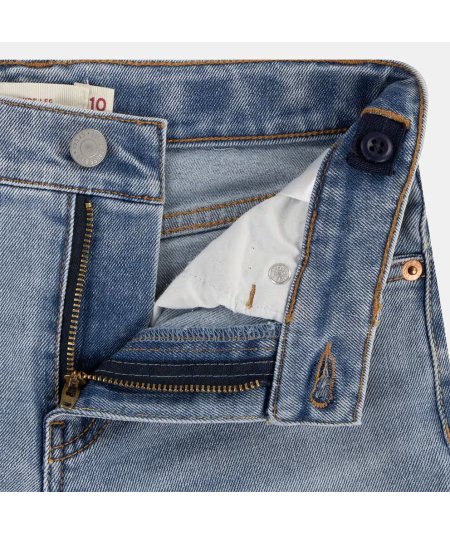 Jeans Bambina  Blu Denim con Cuciture Contrastanti
