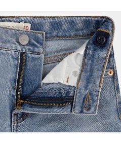 Jeans Bambina  Blu Denim con Cuciture Contrastanti