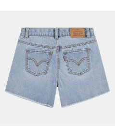 LEVIS ** Levi's Pantaloni Corti Bambina  Blu Denim con Orlo Sfilacciato