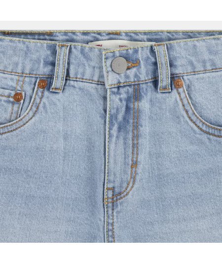 LEVIS ** Levi's Pantaloni Corti Bambina  Blu Denim con Orlo Sfilacciato