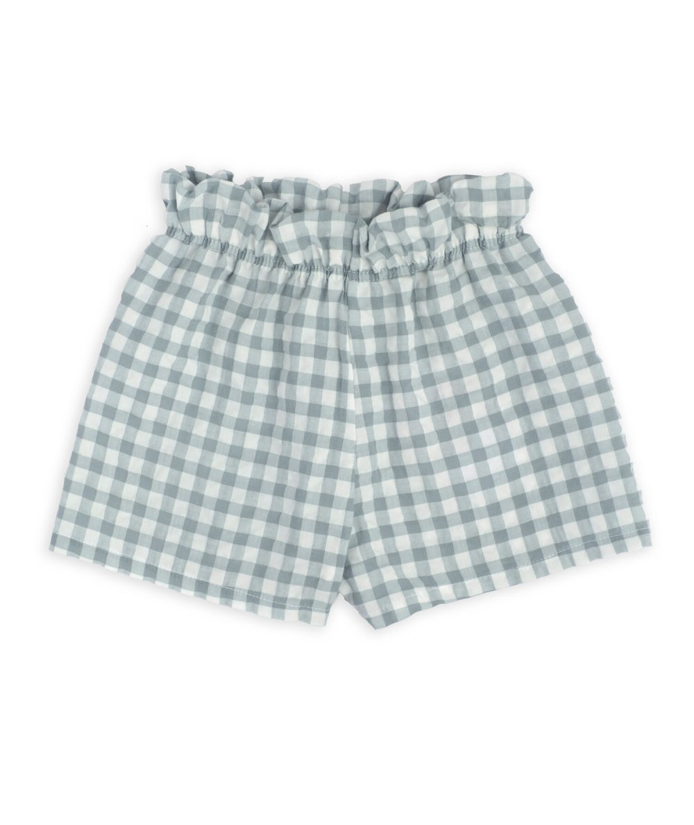 Pantaloni Corti Bambina con Orlo Arricciato
