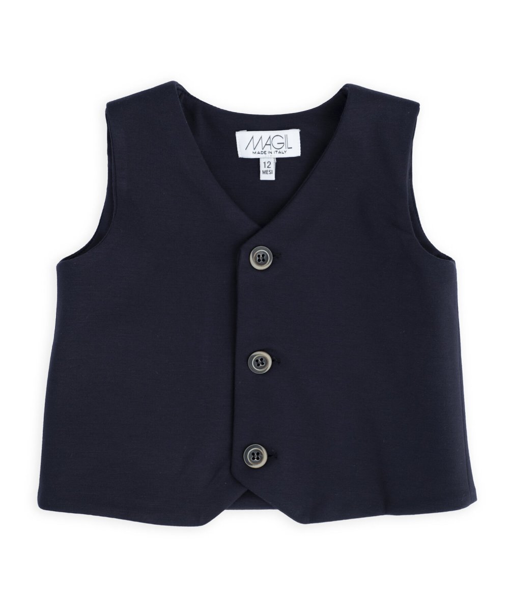 Gilet Neonato Blu Navy Senza Maniche