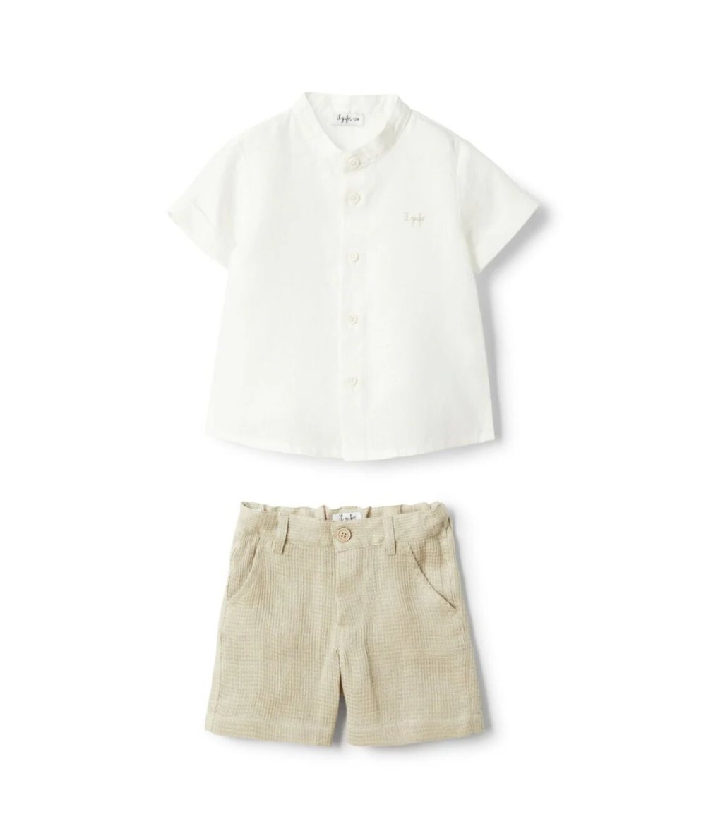 Completo Shorts e Camicia per Neonato