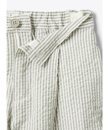 Pantalone in Seersucker a Righe