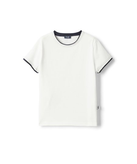 T-shirt in Jersey con Bordi a Contrasto