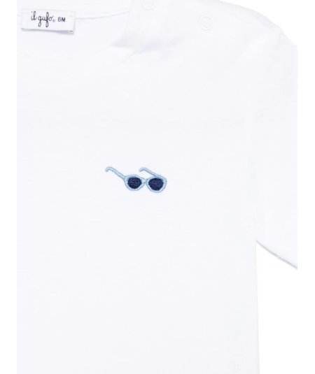 T-shirt in Jersey Con Ricamo