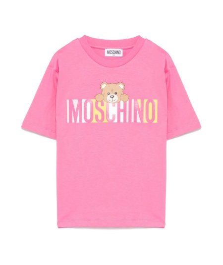 T-shirt Girocollo con Motivo Frontale Bambina