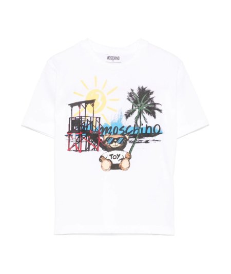 T-shirt con Girocollo con Stampa Teddy Bear Bambino