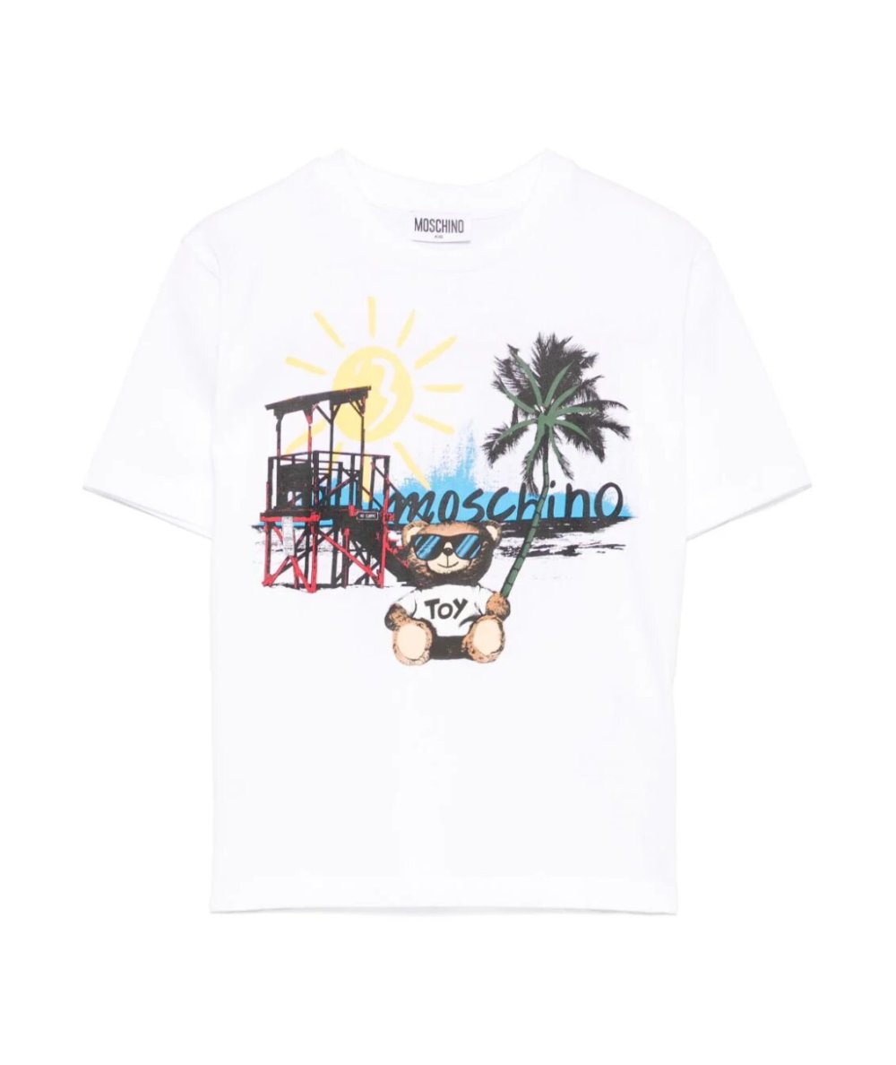T-shirt con Girocollo con Stampa Teddy Bear Bambino