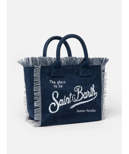 Borsa a Mano Colette in Canvas di Cotone Indigo Bambina