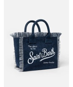 Borsa a Mano Colette in Canvas di Cotone Indigo Bambina