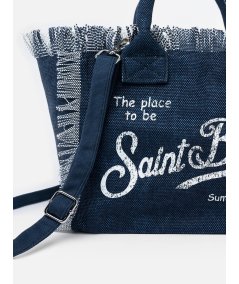 Borsa a Mano Colette in Canvas di Cotone Indigo Bambina