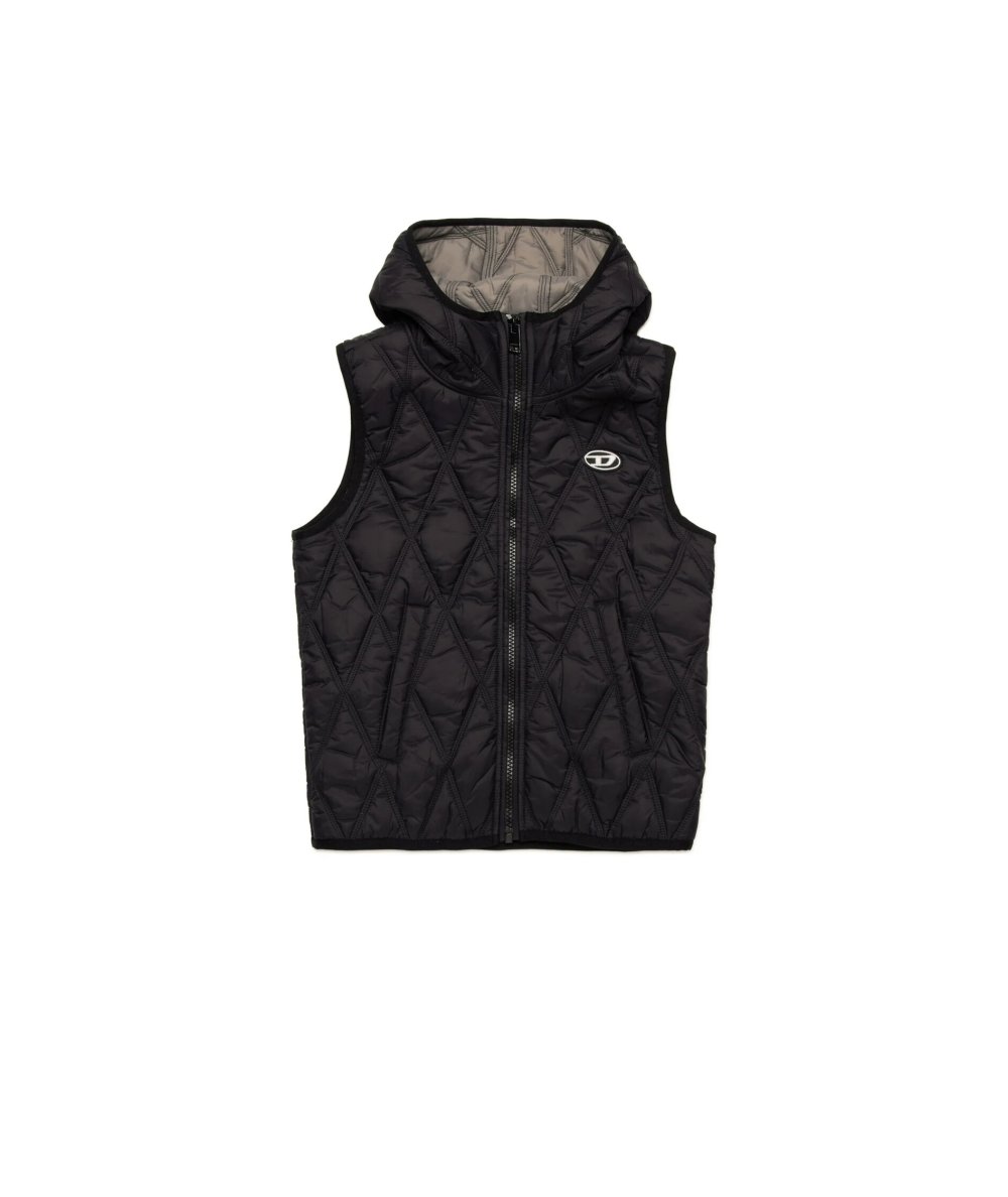 Gilet con Cappuccio Leggero Trapuntato Diamond