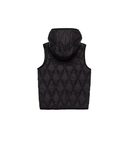 Gilet con Cappuccio Leggero Trapuntato Diamond