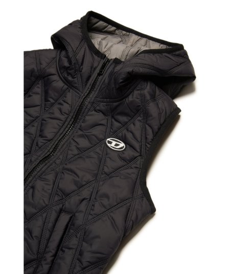 Gilet con Cappuccio Leggero Trapuntato Diamond