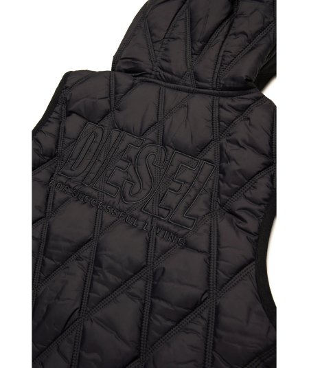 Gilet con Cappuccio Leggero Trapuntato Diamond