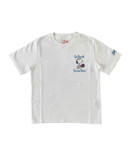 T-shirt Manica Corta Bambino Stampa Snoopy Tennis