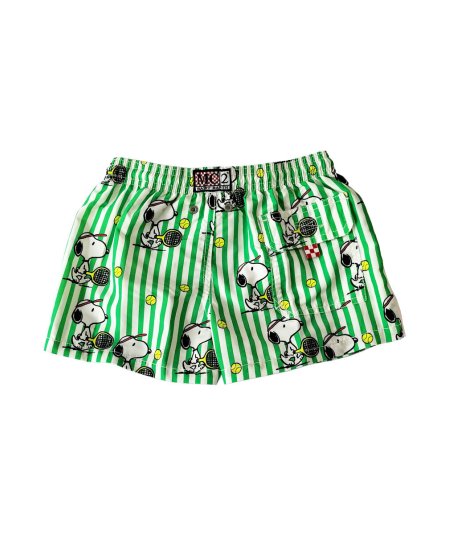 Costume Mare a Pantaloncino Bambino con Coulisse Stampa Snoopy Tennis