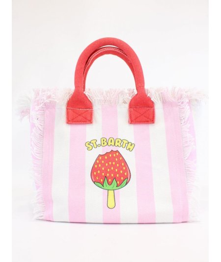 Borsa a Mano con Frange e Logo Bambina