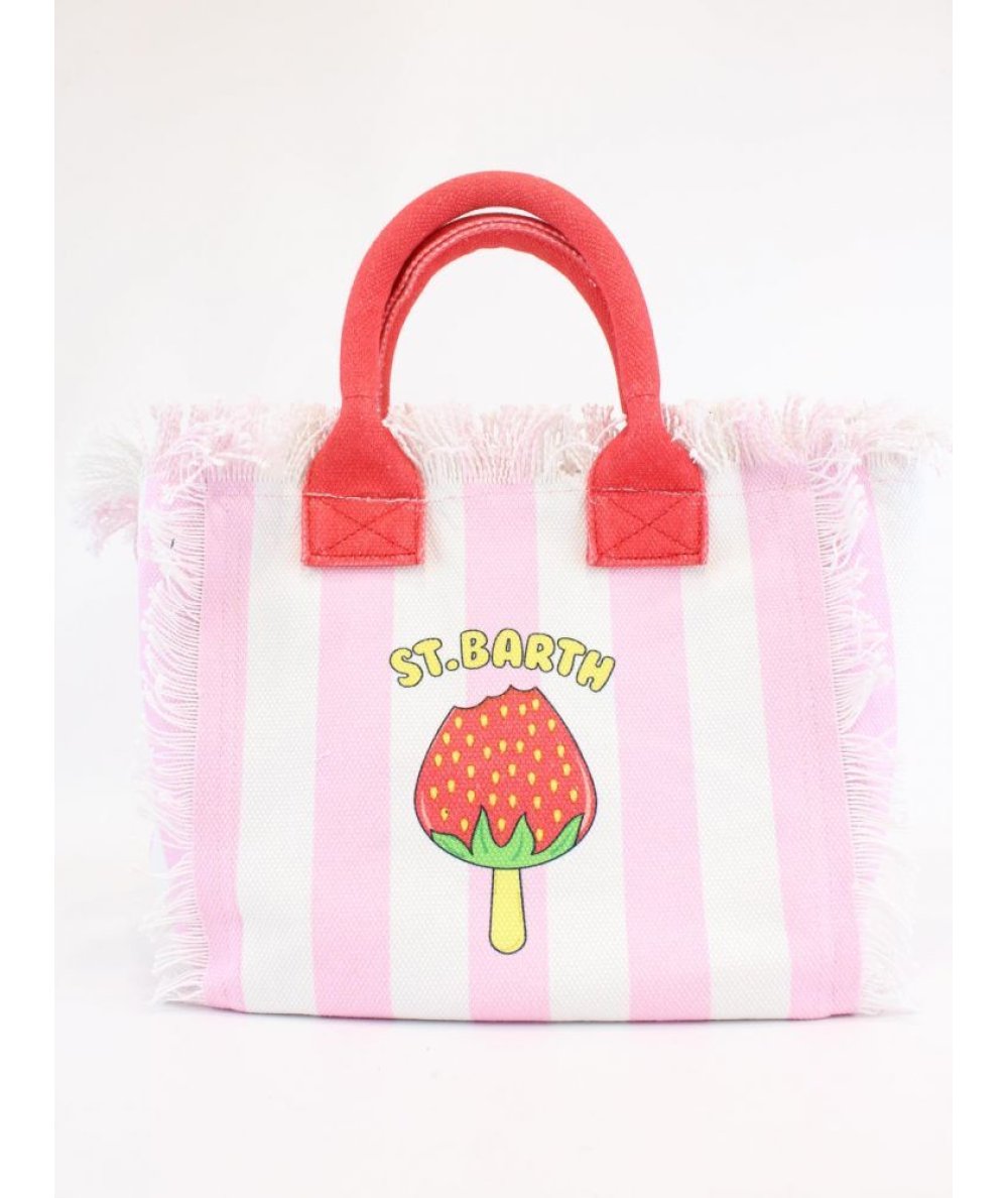 Borsa a Mano con Frange e Logo Bambina