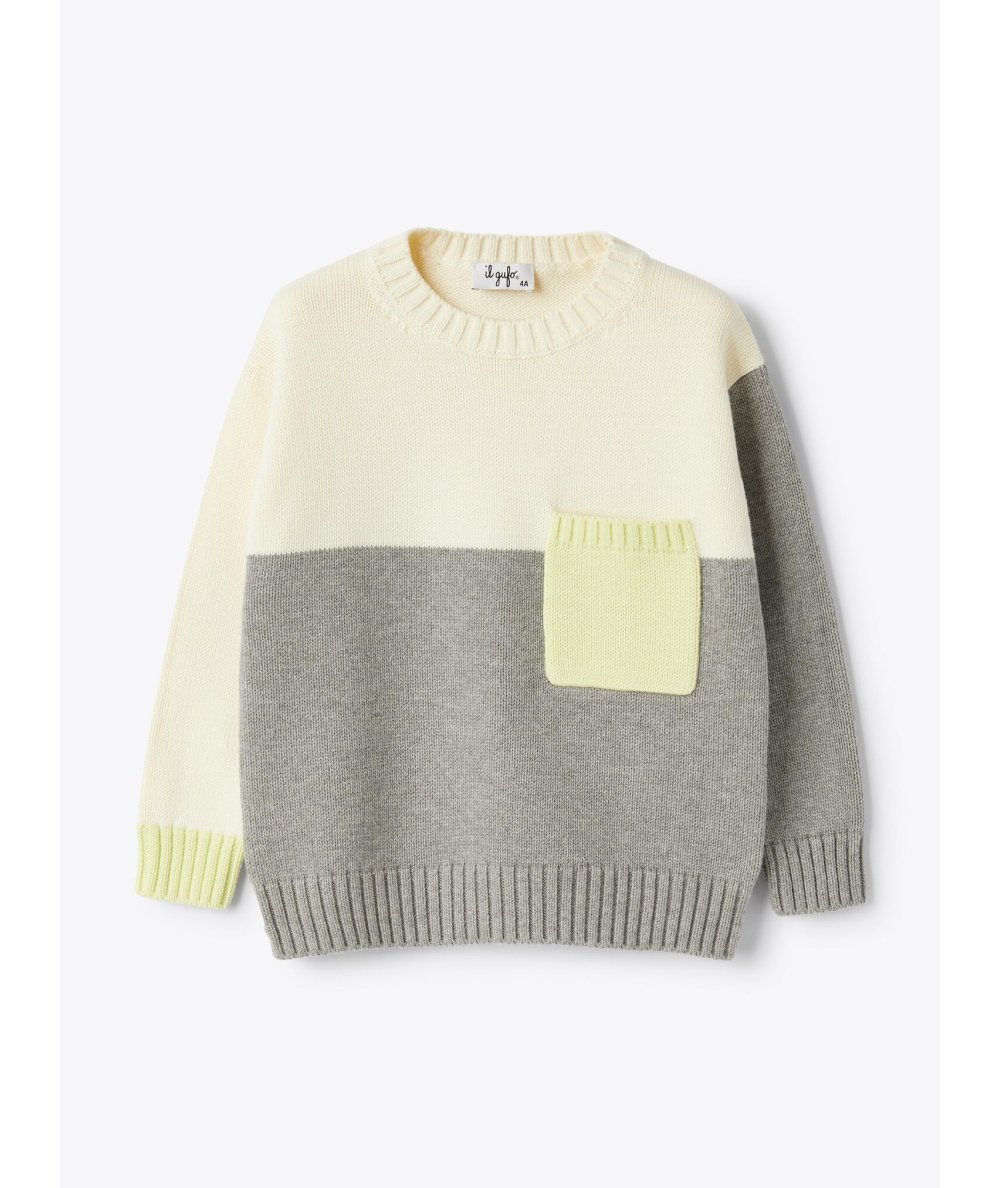 Maglia Bambino Color-Block in Cotone