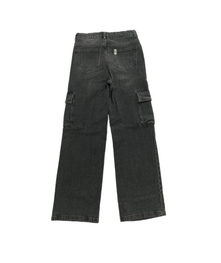 Jeans Cargo in Denim Scuro Bambina