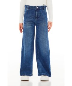 Jeans in Denim Bambina a Gamba Ampia