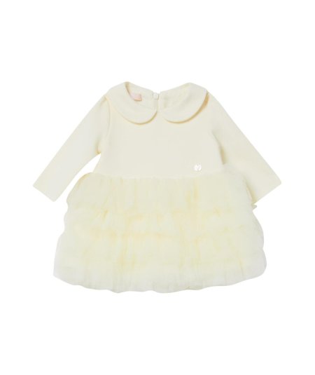 Abito in Viscosa con Tulle Bambina