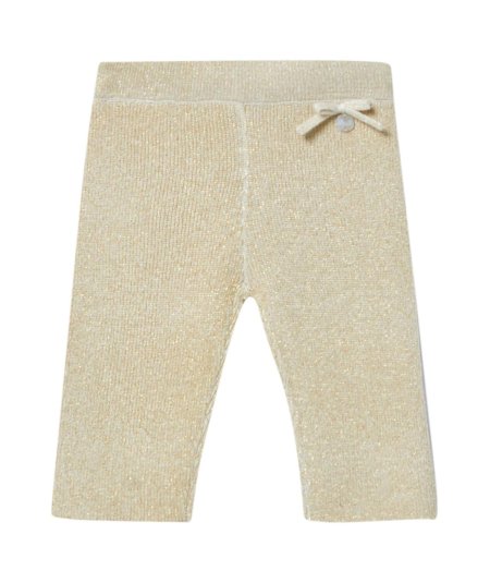 Pantaloni Neonata in Lurex con Fiocchetto