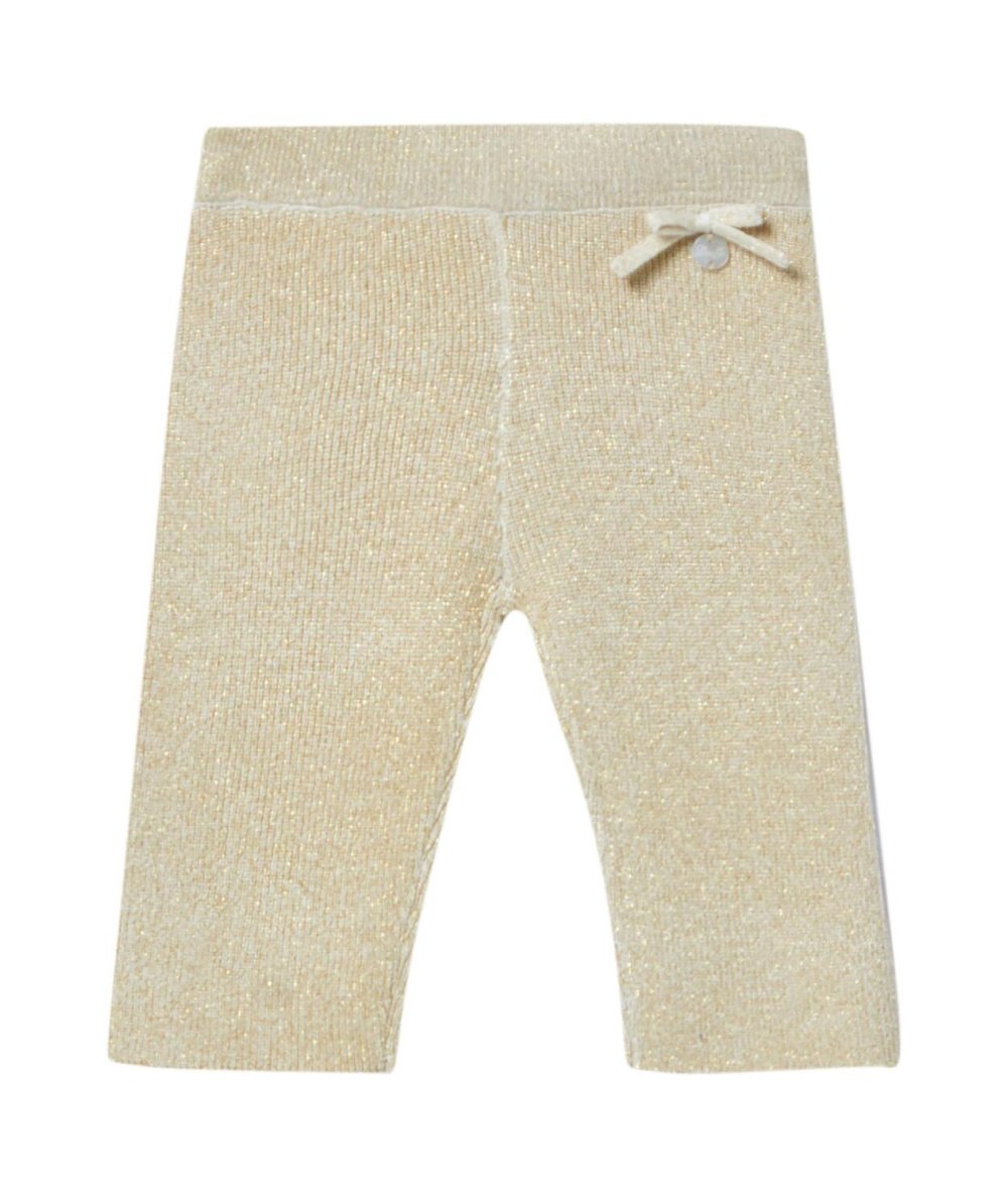 Pantaloni Neonata in Lurex con Fiocchetto