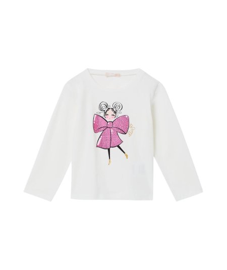 T-shirt Bambina Manica Lunga con Stampa