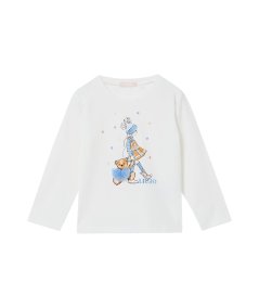 T-shirt Bambina con Stampa Manica Lunga