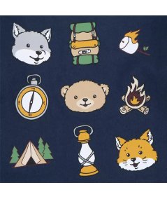 T-shirt Girocollo Neonato Critter Hiking Icons