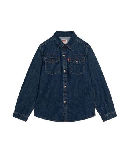 Camicia in Denim Scuro Ragazzo New Barstow Western