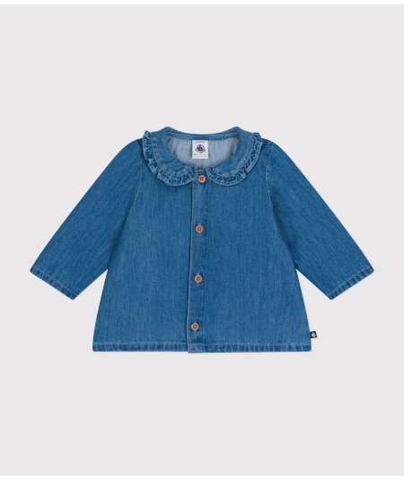 Blusa Neonata in Denim Leggero