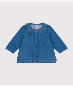 Blusa Neonata in Denim Leggero