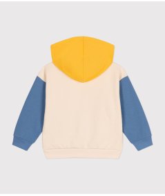 Maglia Bambino in Tessuto Felpato con Cappuccio