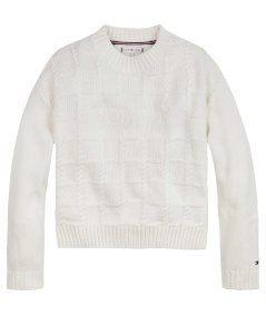 CHECK CABLE SWEATER