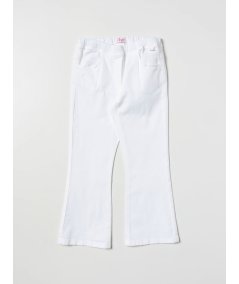 Pantaloni Cropped Neonata in Gabardina Bianca