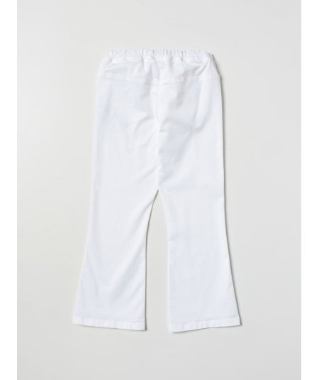 Pantaloni Cropped Neonata in Gabardina Bianca