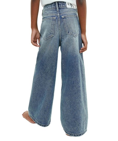 Pantalone Jeans Bambina Mid Blue Extreme Wide Leg Mr