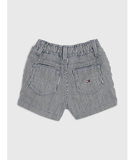 Shorts Bambino In Denim A Righe All Over